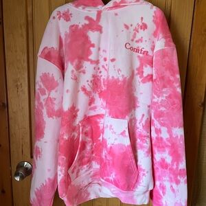 Comfrt oversized minimalist hoodie (strawberry swirl)